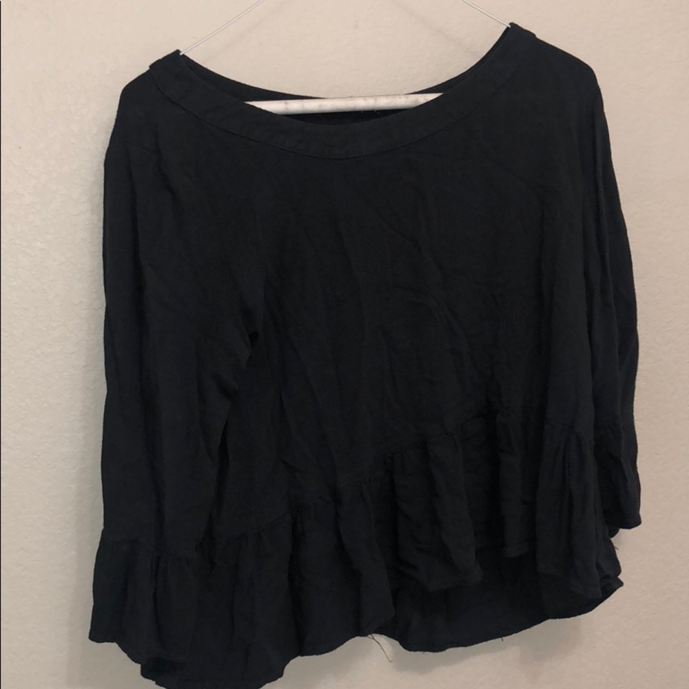 Navy 3/4 sleeve blouse
